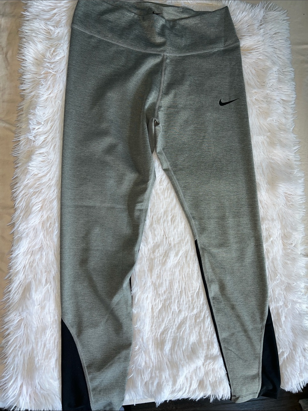 Nike Gray Leggings with Black Accents